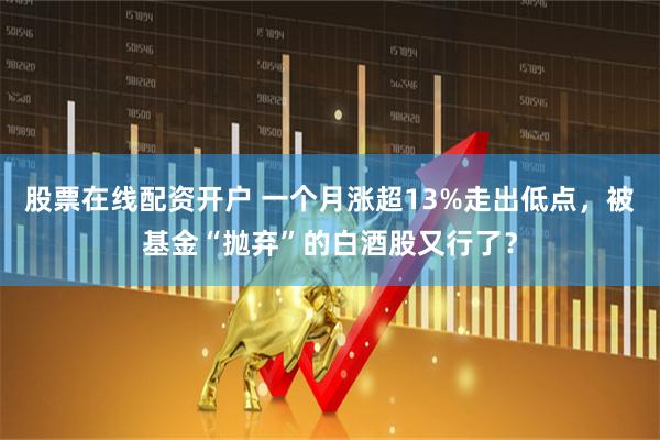 股票在线配资开户 一个月涨超13%走出低点，被基金“抛弃”的白酒股又行了？